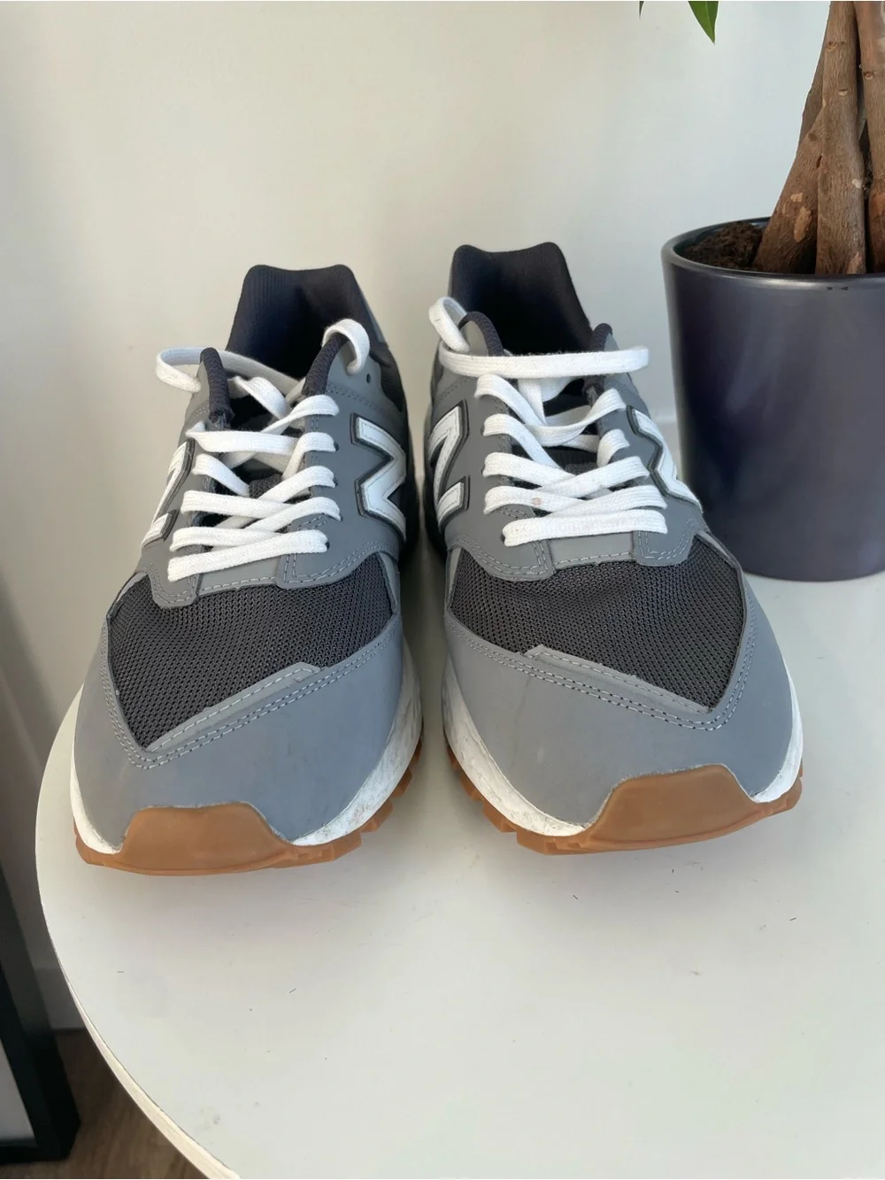 Men Size 10 New Balance 574S X Figs Grey White Shoes